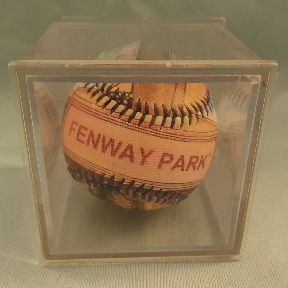 Old Fenway Park Art Baseball w Display Case Incredible Retired Design